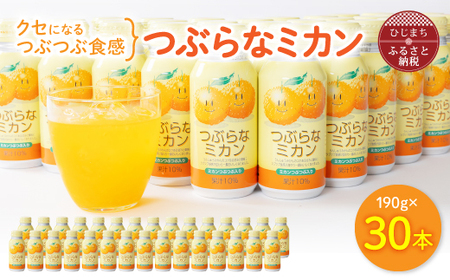 つぶらなミカン(190g×30本)_大分  名産  特産品  つぶらなシリーズ  つぶらなみかん  ミカン  ギフト プレゼント ジュース  缶ジュース つぶ入り  大分県産  果汁飲料_【1104725】