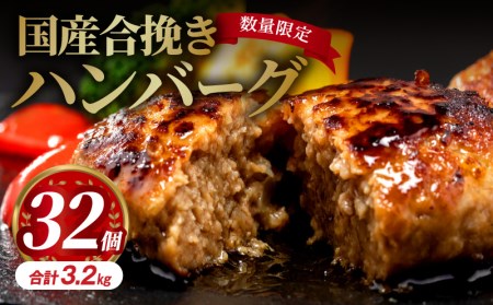 ハンバーグ　生ハンバーグ　合挽きハンバーグ（小分け　32個） 豚肉 牛肉 肉 レビュー 高評価 簡単 調理 冷凍 自然解凍 小分け パック スパゲティ おかず お弁当 ご家庭 アレンジ