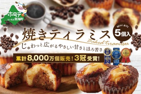 焼きティラミス 5個入り【SZ0000016】【シーキューブ】  （ スィーツ ティラミス 焼き菓子 北海道 人気 ふるさと納税 ）