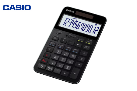 カシオ電卓　S100X-BK　hi011-080　CASIO 計算機 事務用品 卓上電卓 オフィス用品 スタイリッシュ おしゃれ かっこいい 山形県 東根市