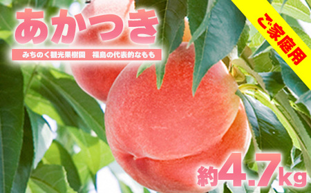 No.2346もも「あかつき」ご家庭用　約4.7kg【2025年発送　先行予約】