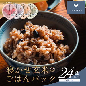 寝かせ玄米ごはんパック 4種ミックス 160g×24食 (小豆ブレンド／黒米ブレンド 各8食、もち麦ブレンド／十五穀ブレンド 各4食)｜玄米 常温保存 パックご飯 備蓄 一人暮らし レトルト 雑穀 [1614]