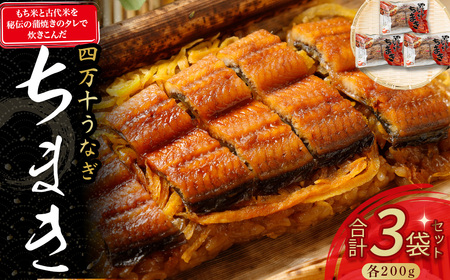 うなぎ ちまき3袋セット チマキ 海鮮 国産 鰻 ウナギ うなぎ 中華 本格 四万十鰻 冷凍 おすすめ 長期保存 ／Esu-78