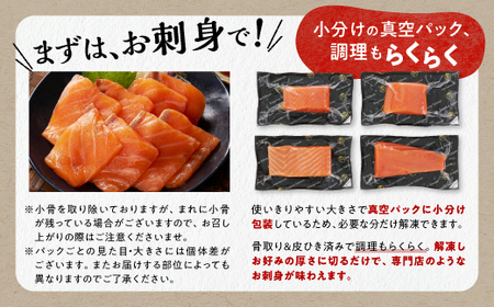 ＼高評価 4.8／ エンペラーサーモン 900g サーモン 鮭 小分け エンペラー を超えた キングサーモン アトランティックサーモン さけ サケ 魚 ふるさと 海鮮 海鮮食品 魚介類 魚介 刺身 カルパッチョ ムニエル レア焼き 食べ方いろいろ 送料無料 人気 ランキング 北海道 白糠町 _T015-0910-2509